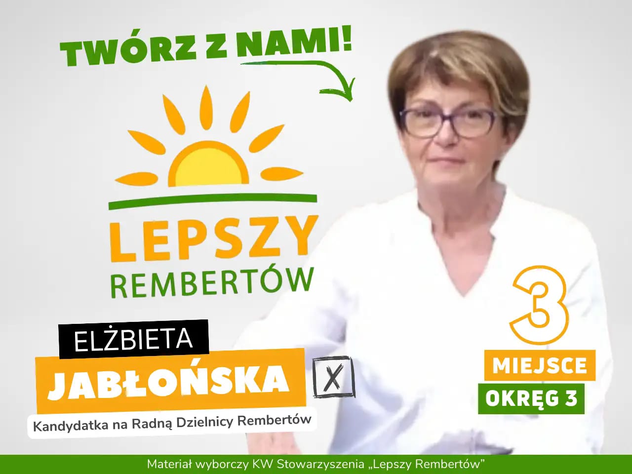 Elżbieta Jabłońska Okręg 3 miejsce 3